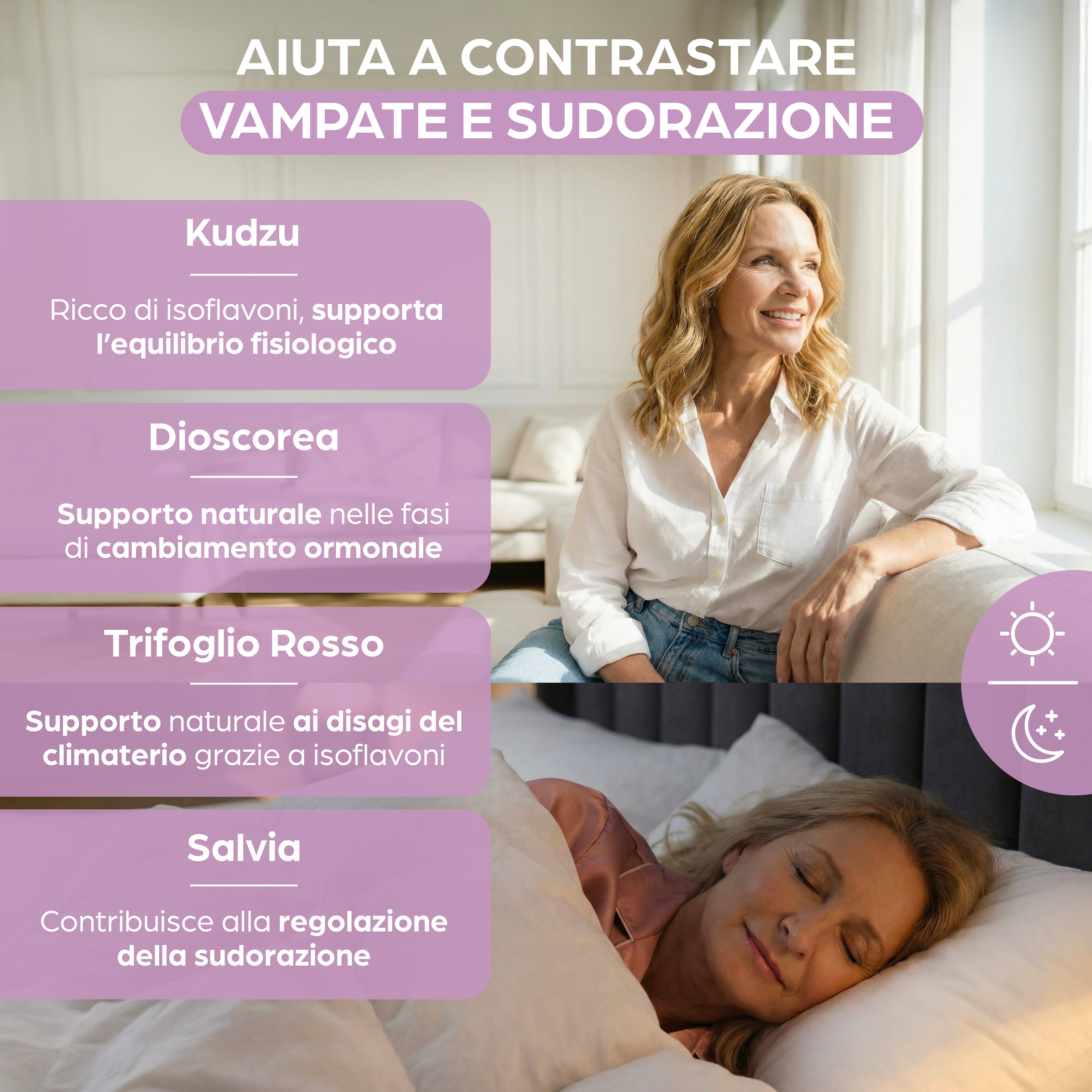 Harmonea FORTE | Integratore Menopausa con Isoflavoni di Kudzu, Trifoglio Rosso,