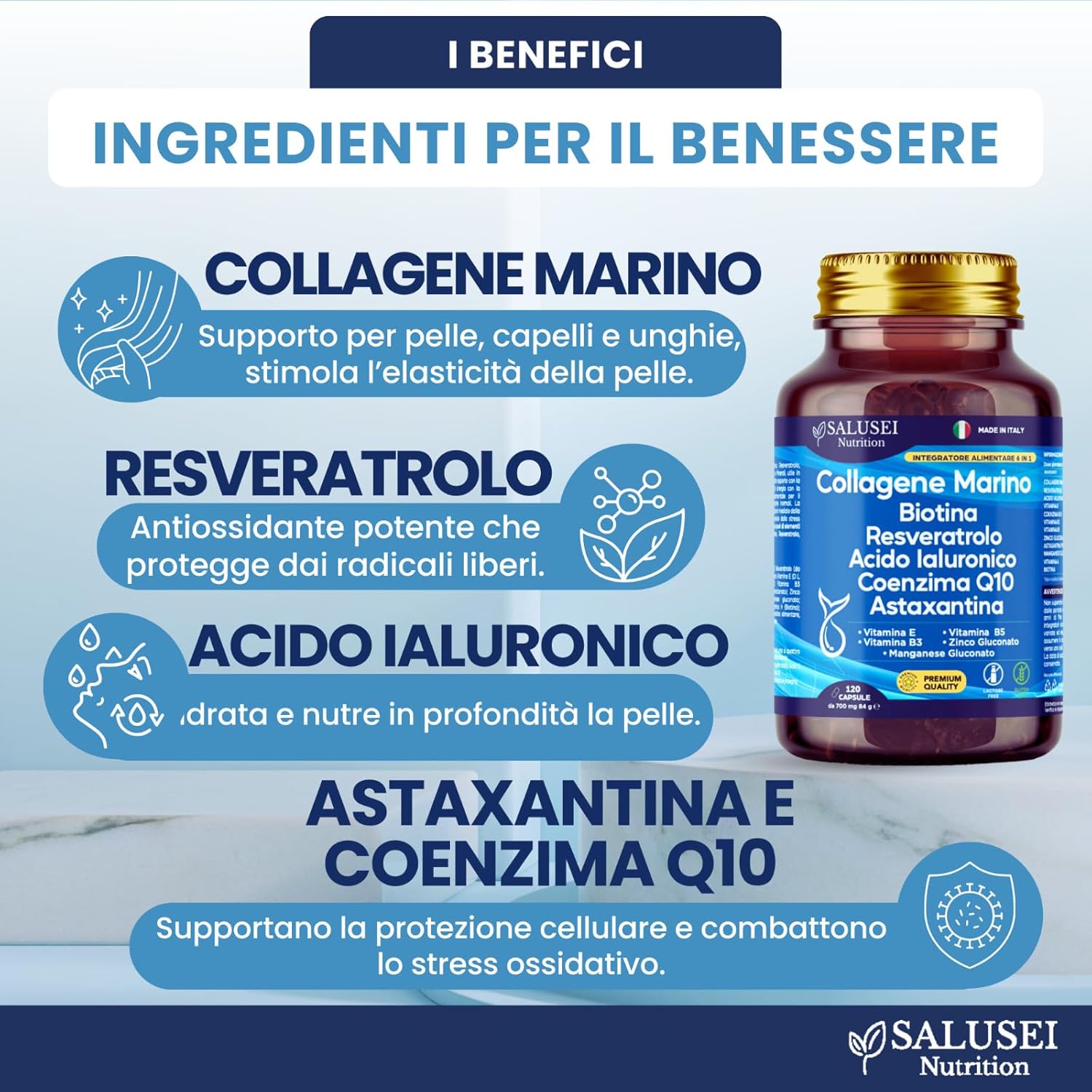 Integratore Collagene Marino SALUSEI Nutrition