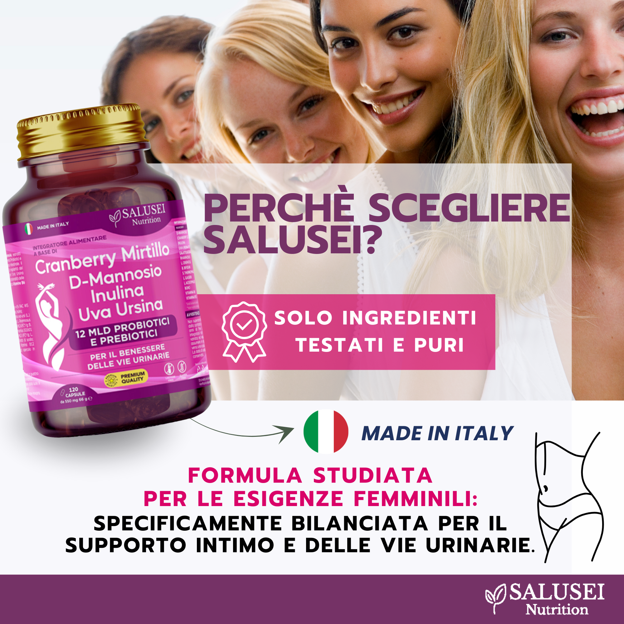 Capsule Probiotici Donna SALUSEI Nutrition