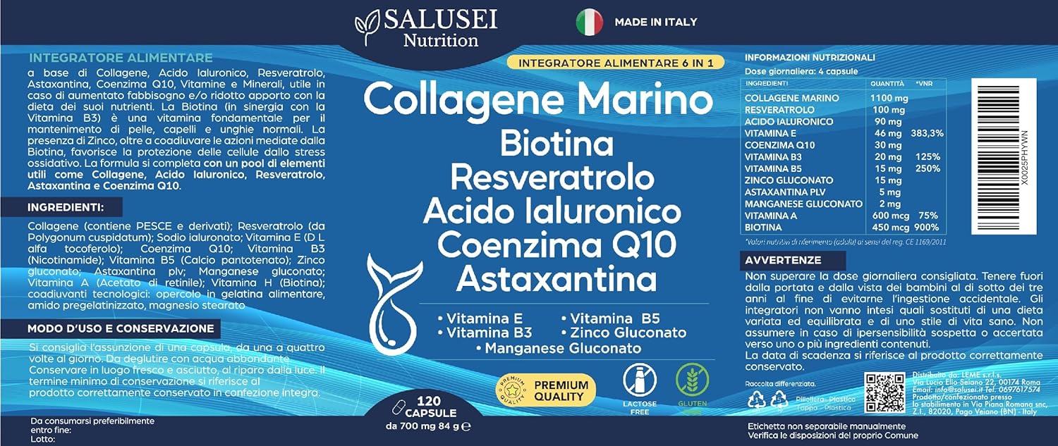 Integratore Collagene Marino SALUSEI Nutrition