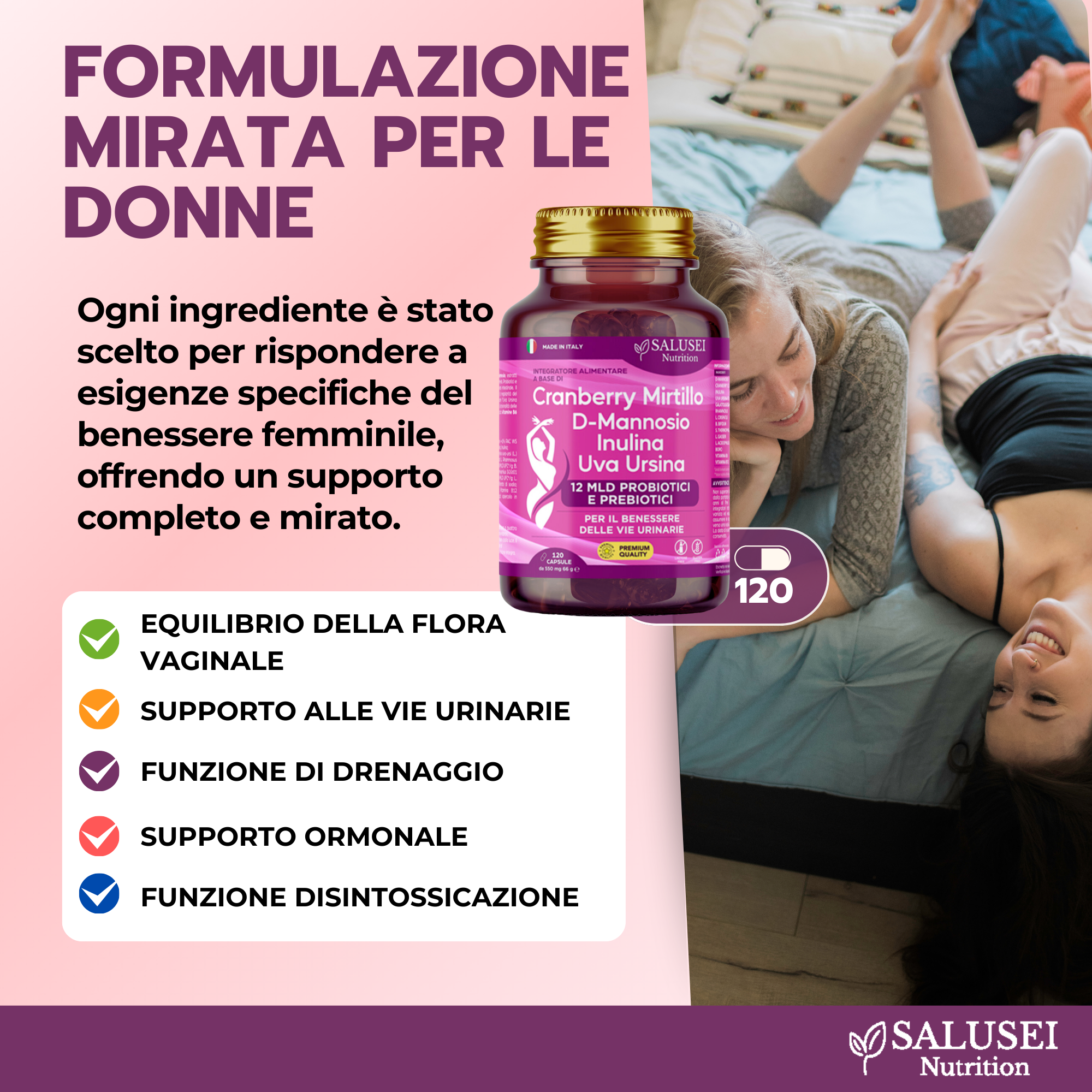 Capsule Probiotici Donna SALUSEI Nutrition