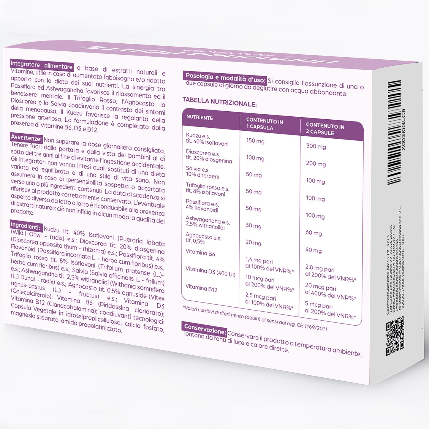 Harmonea FORTE | Integratore Menopausa con Isoflavoni di Kudzu, Trifoglio Rosso,